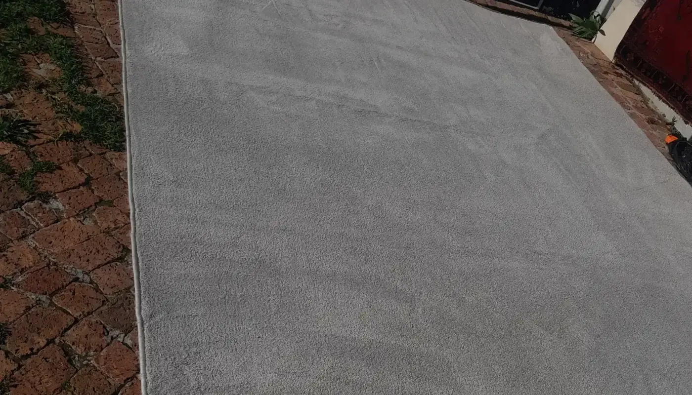 Clean rug after a thorough cleaning session