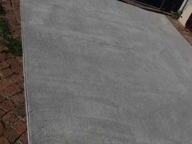 Clean rug after a thorough cleaning session