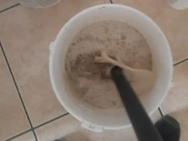 Dirty water extracted during carpet cleaning