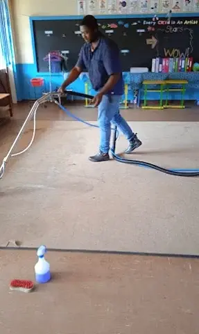 Fitted carpet cleaning before and after in a Somerset West home