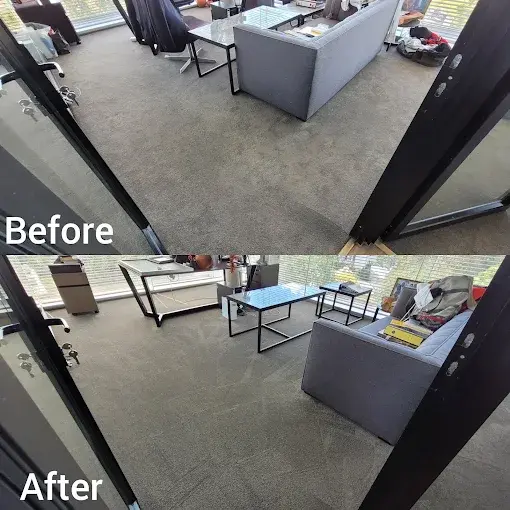 Fitted carpet cleaning before and after in a Somerset West home