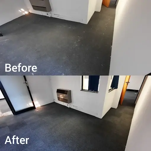 Fitted carpet cleaning before and after in a Somerset West home