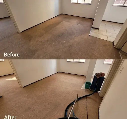 Fitted carpet cleaning before and after in a Somerset West home