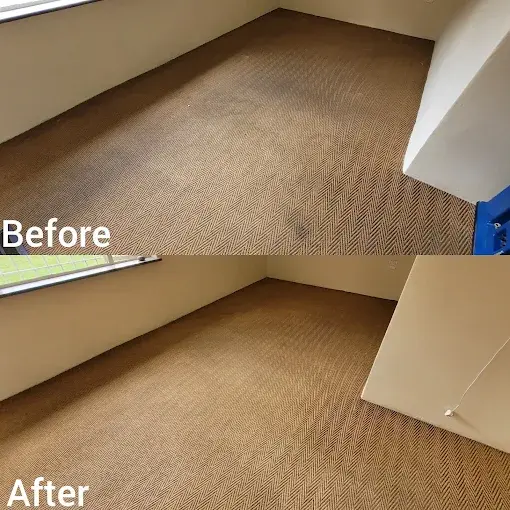 Fitted carpet cleaning before and after in a Somerset West home