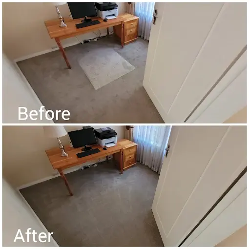 Fitted carpet cleaning before and after in a Somerset West home