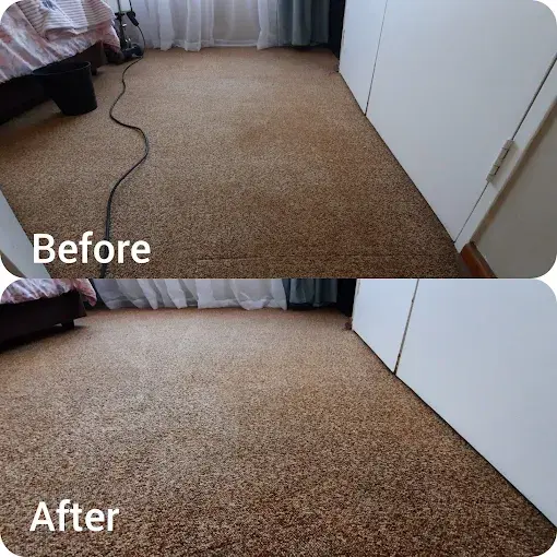 Fitted carpet cleaning before and after in La Concorde, Somerset West