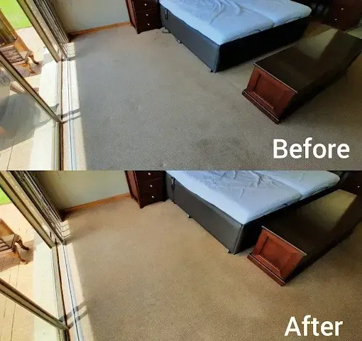 Fitted carpet cleaning before and after in La Sandra, Somerset West