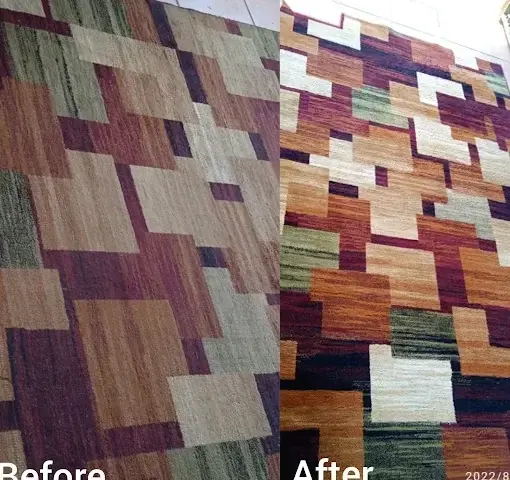 Rug cleaning before and after in a Somerset West home