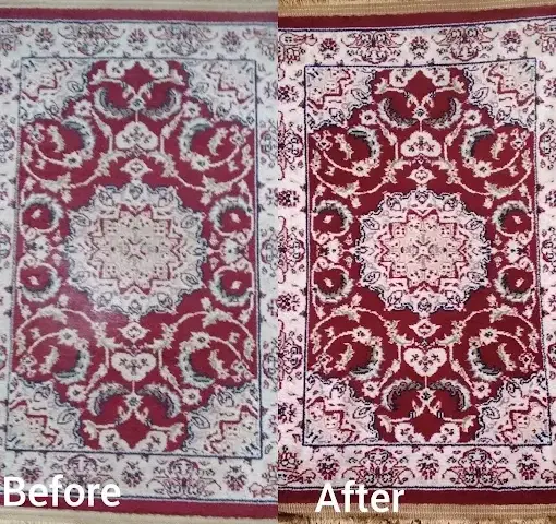 Rug cleaning before and after in a Somerset West home