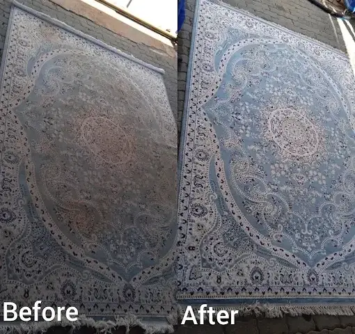 Rug cleaning before and after in a Somerset West home
